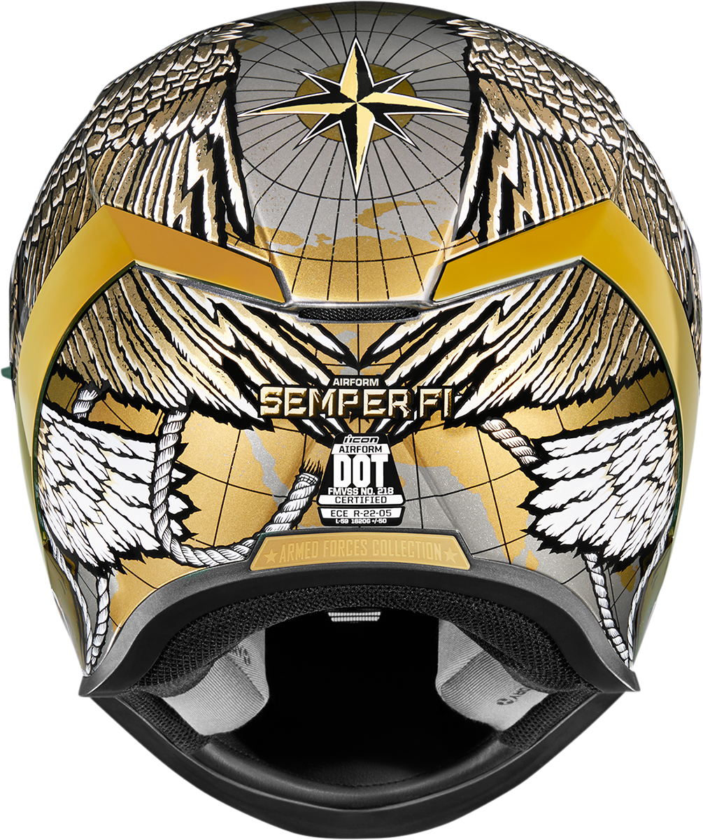 ICON Airform™ Helmet Semper Fi Gold