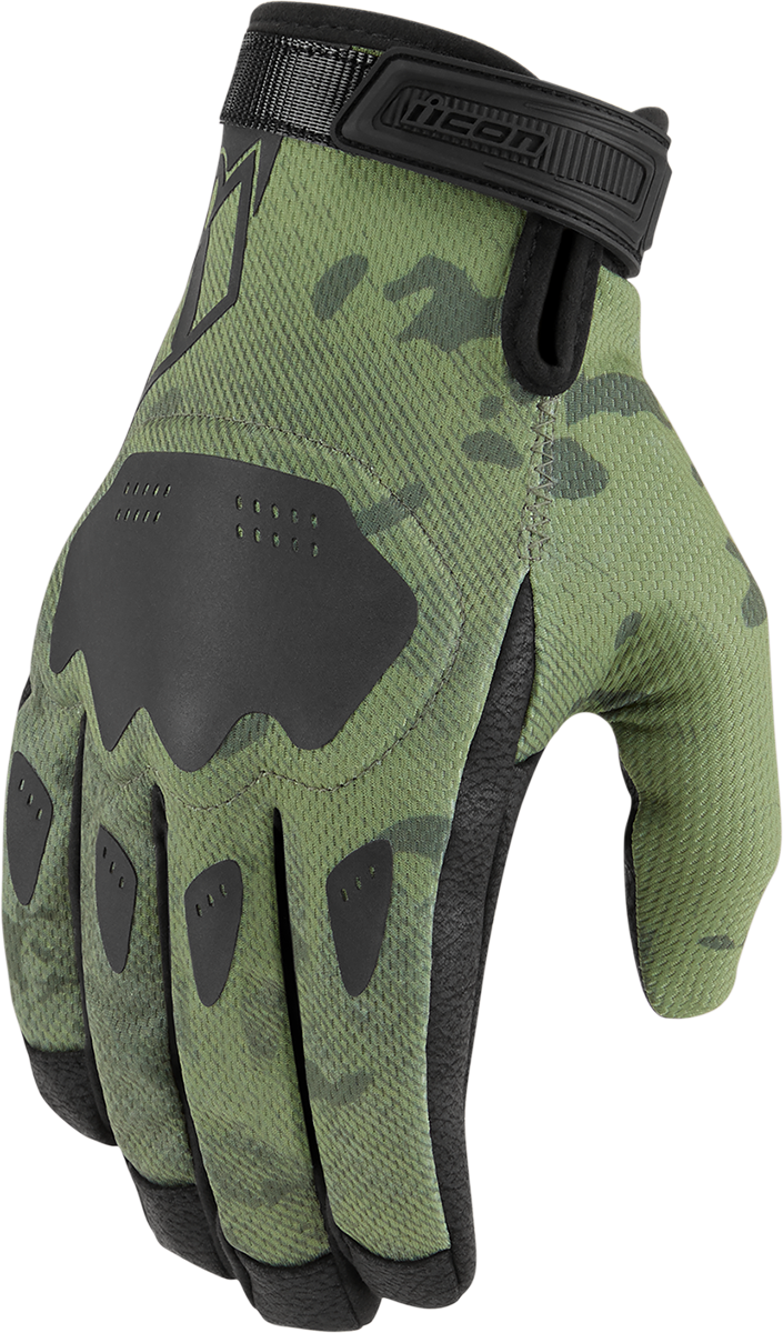 ICON Hooligan™ CE Gloves  Green Camo