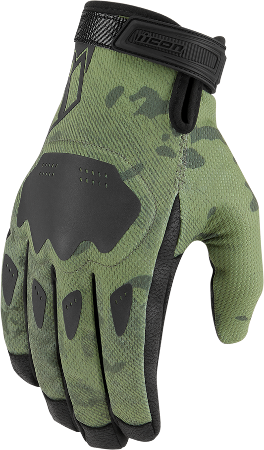 ICON Hooligan™ CE Gloves  Green Camo